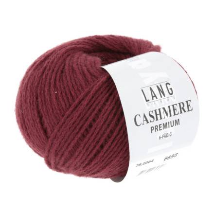 Lang Yarns Cashmere Premium Garn 64 Bordeaux Melangé