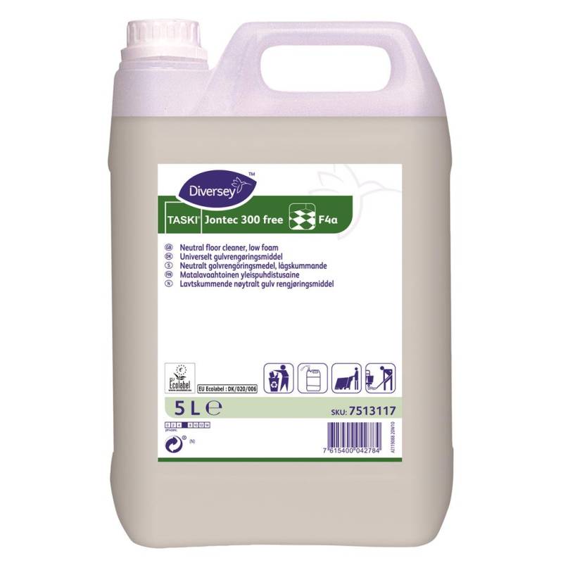 Taski Jontec 300 Free, Parfumefri Gulvsæbe Uden Pleje, 5 L - Diversey