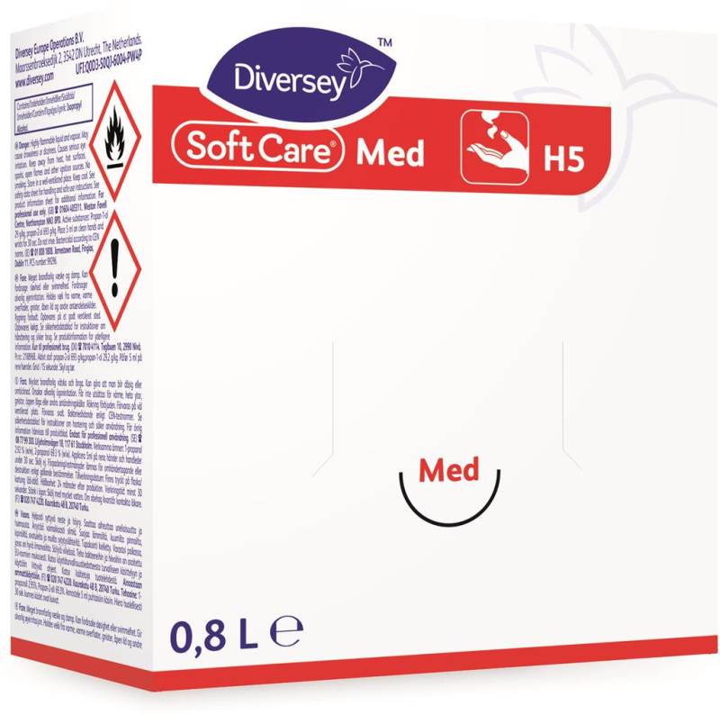 Soft Care Med H5, Hånddesinfektion, Til Soft Care Line Dispenser, 800 Ml - Diversey