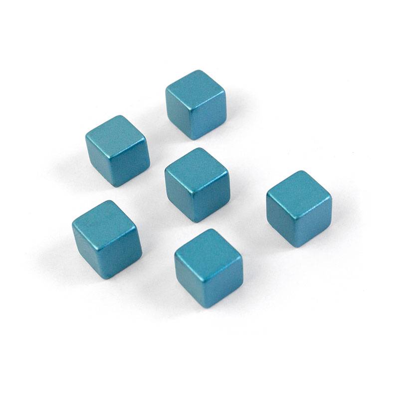 Farvede Power Magneter 8x8x8 Mm., 6-Pak Skyblue - Trendform