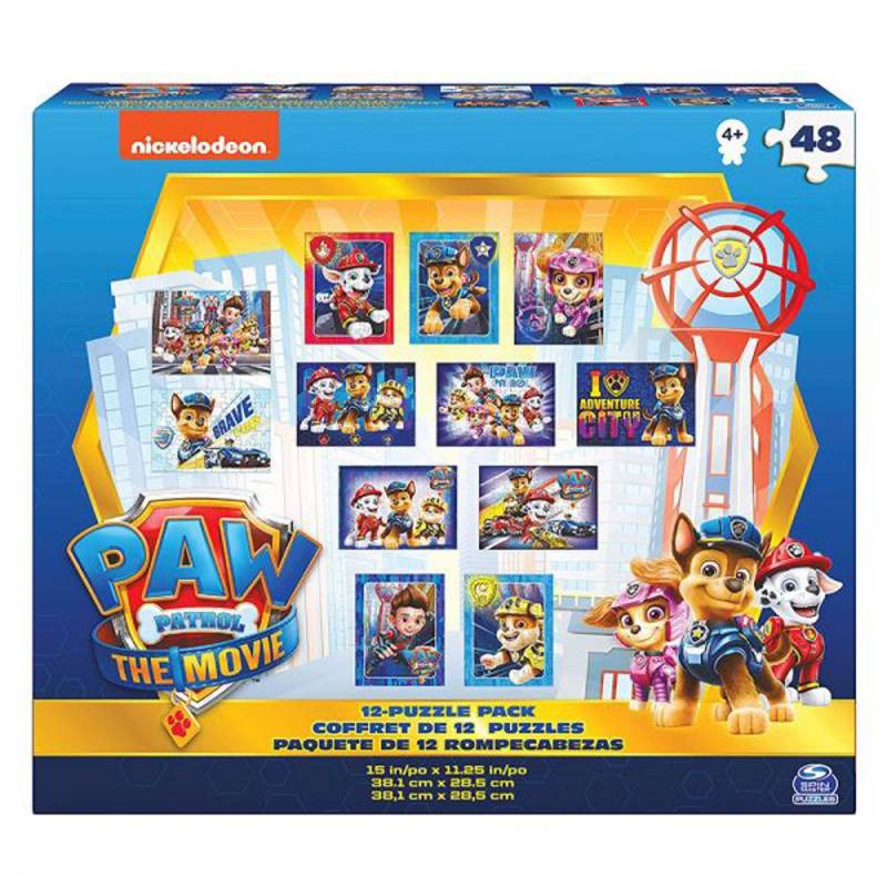 Paw Patrol Boks Med 12 Puslespil