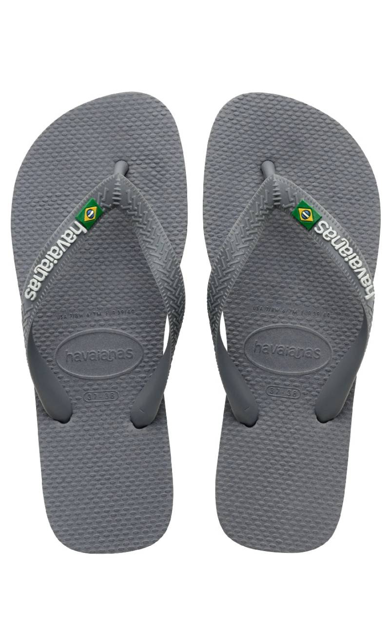 Havaianas Klipklappere - Brasil Logo - Steel Grey