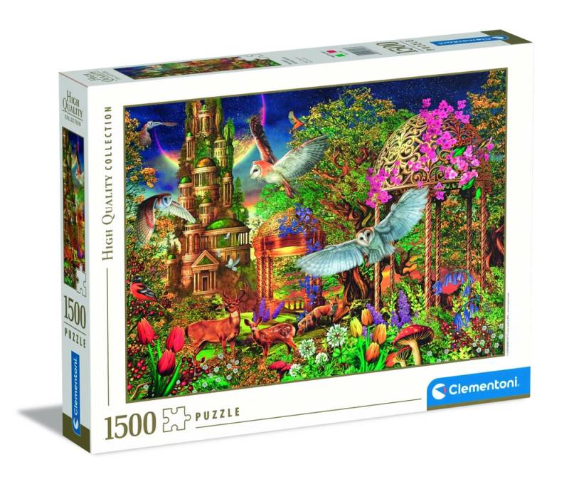Puslespil Woodland Fantasy Garden 1500 Brikker - Clementoni
