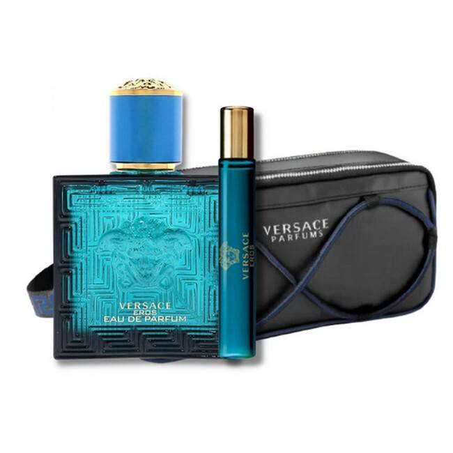 Versace - Eros Pour Homme Eau De Parfum Gaveæske 100 Ml + 10 Ml + Taske