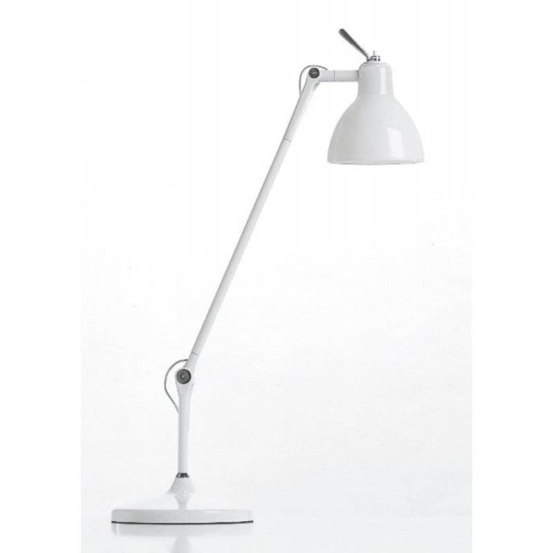 Luxy T1 Bordlampe Mat Hvid/Blank Rød Skærm - Rotaliana