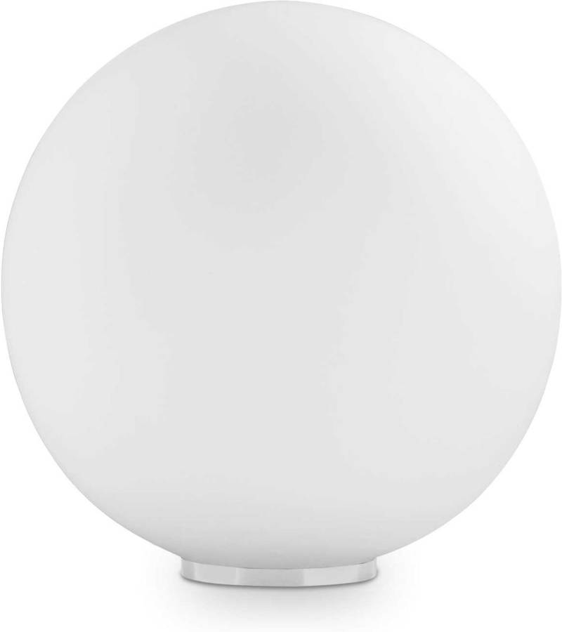 Bordlampe Ideal Lux Mapa Bianco ø40 X H42 Cm Hvid Glas E27-Fadning