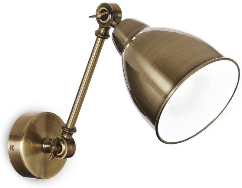 Væglampe Ideal Lux Newton I Brændt Metal Til Indendørs Belysning H23ã—b14ã—l44 Cm E27