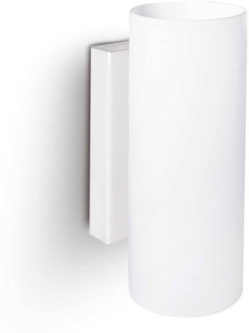 Væglampe Ideal Lux Paul Rund Hvid Metal Og Glas G9 Ip20 Indendørs Belysning
