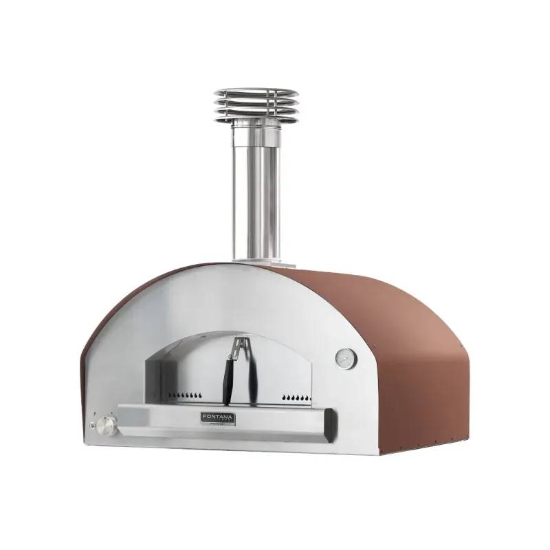 Fontana Forni Mangiafuoco Rosso Gas Pizzaovn Uden Vogn