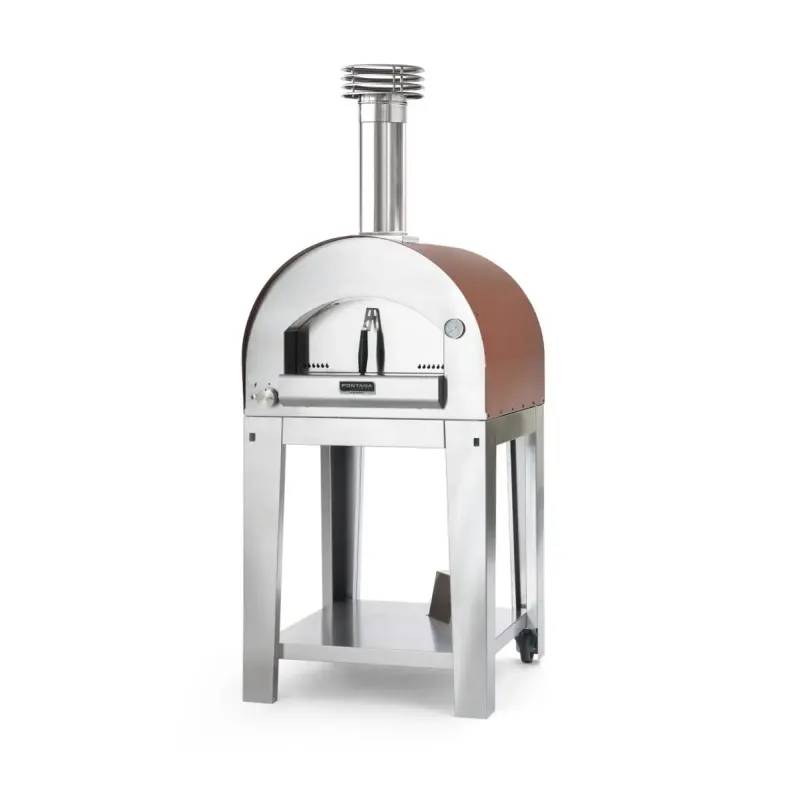 Fontana Forni Margherita  Rosso Gas Pizzaovn Med Vogn