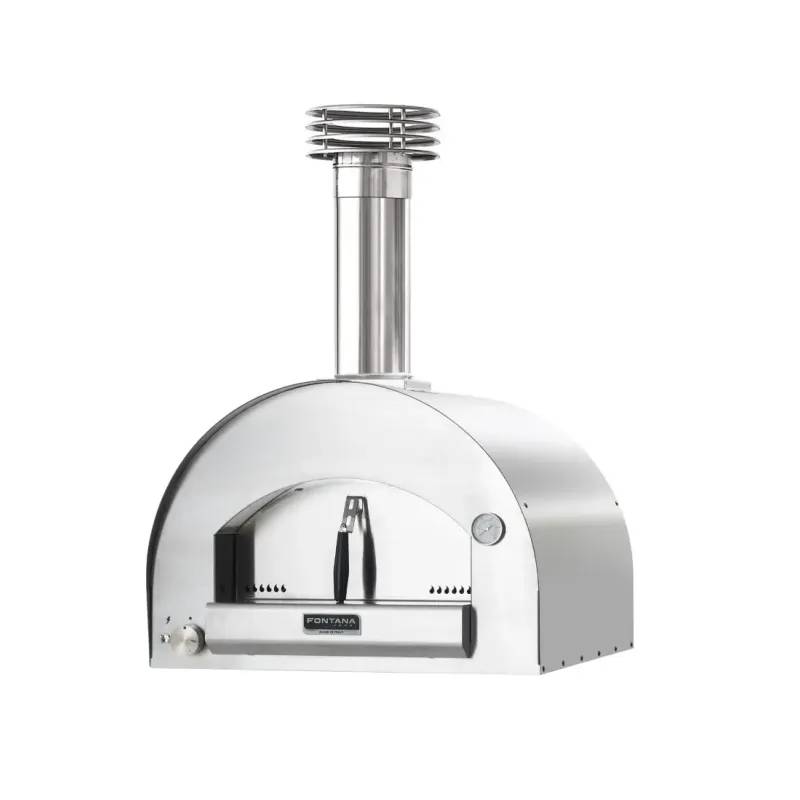 Fontana Forni Margherita Inox Gas Pizzaovn Uden Vogn