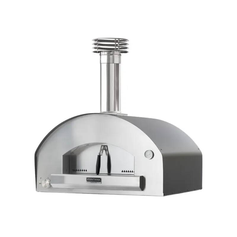 Fontana Forni Mangiafuoco Antracite Gas Pizzaovn Uden Vogn