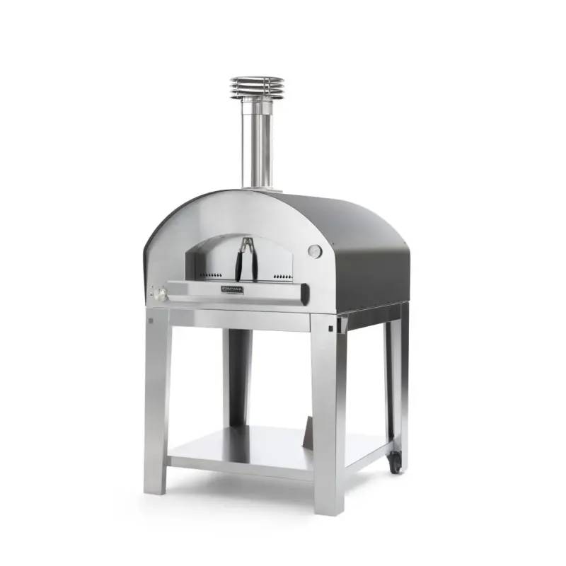 Fontana Forni Marinara Antracite  Gas Pizzaovn Med Vogn