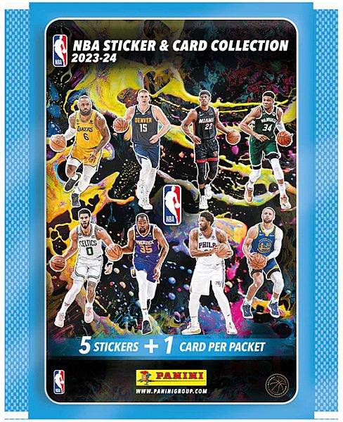 Panini Nba Sticker & Card Collection 2023-24 - Booster Pack (pakke Med Stickers & Kort) - !andre Sportskort & Stickers