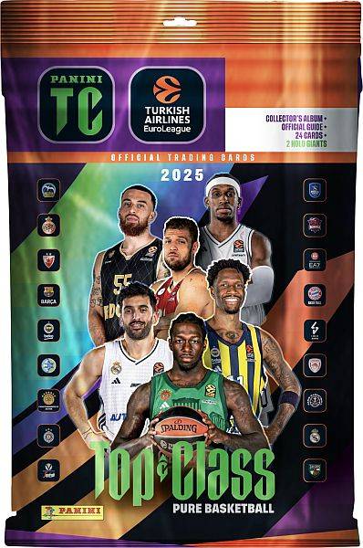 Panini Basketball Top Class: Euroleague 2025 - Startersã¦t - Mappe, 2 Holo Giants & 3 Boosters - !andre Sportskort & Stickers