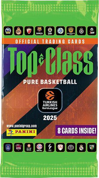 Panini Basketball Top Class: Euroleague 2025 - Booster Pakke - Booster Pack - !andre Sportskort & Stickers