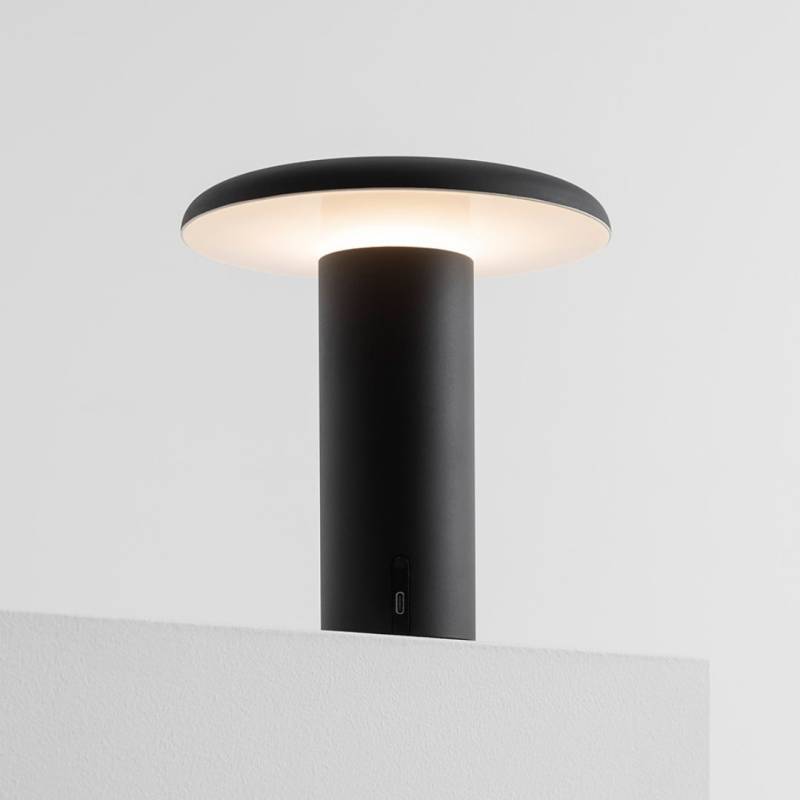 Takku Bordlampe / Batterilampe, Lakeret Sort - Artemide