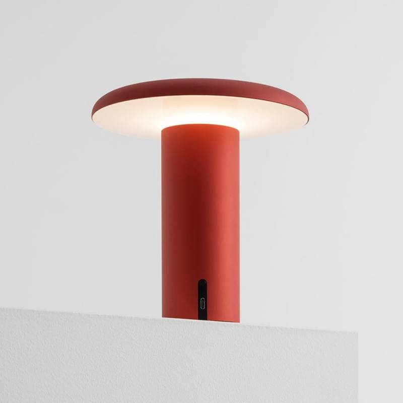 Takku Bordlampe / Batterilampe, Anodiseret Rød - Artemide