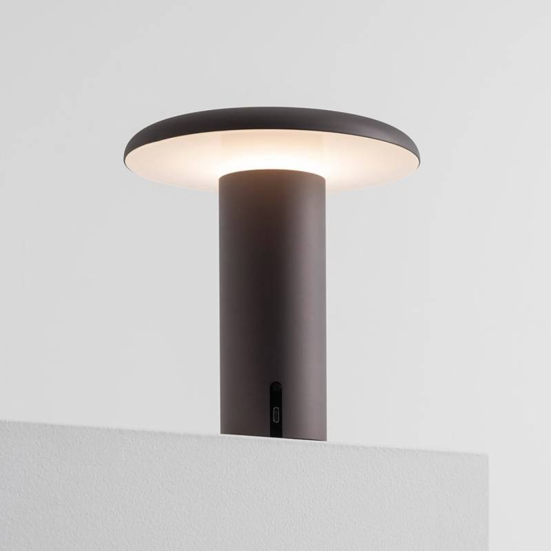 Takku Bordlampe / Batterilampe, Anodiseret Grå - Artemide