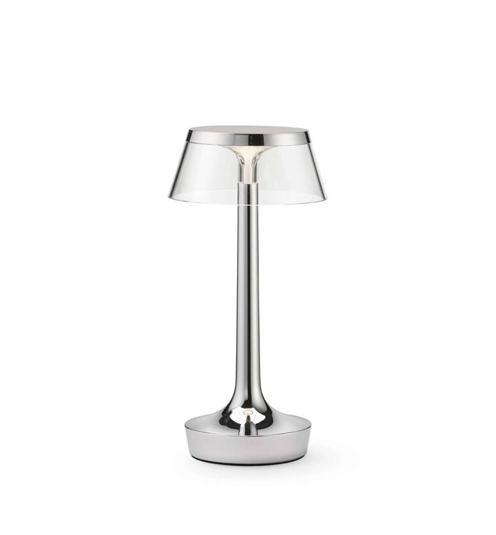 Bon Jour Unplugged Batterilampe / Bordlampe, Krom - Flos