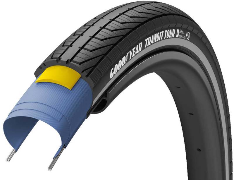 Goodyear Transit Tour Plus S5 (5mm Indlæg) 700x35/40/45/50 - Sort