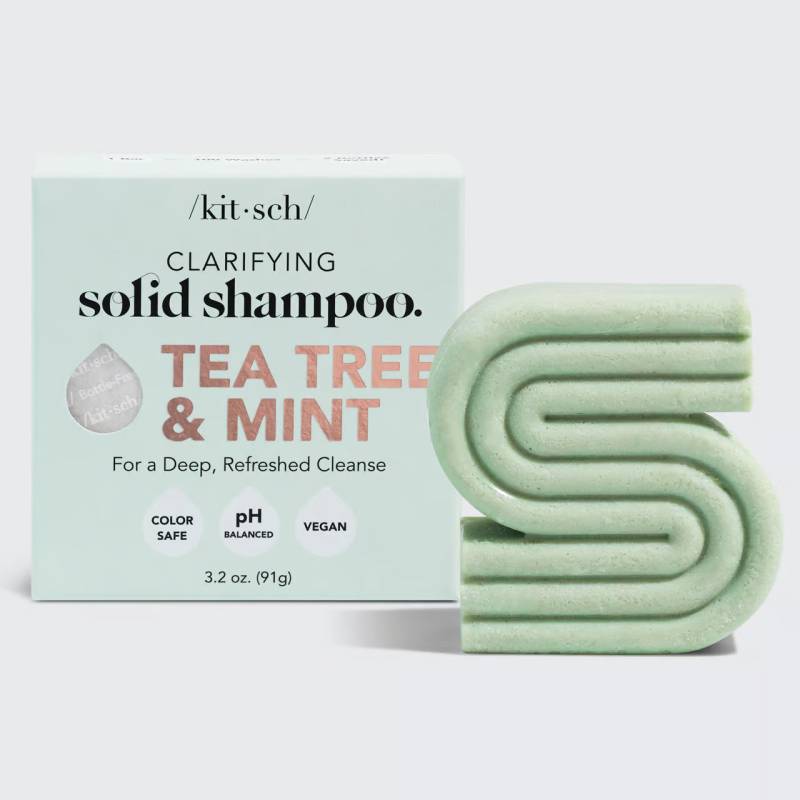 Kitsch Tea Tree & Mint Shampoo Bars - Dybderens & Anti-Bakteriel - Shampoo Bar - Kitsch - Studiobuus