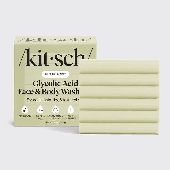 Kitsch Glycolic Acid Resurfacing Face & Body Wash - Sæbebar Til Rens & Glød - Face & Body Wash - Kitsch - Studiobuus
