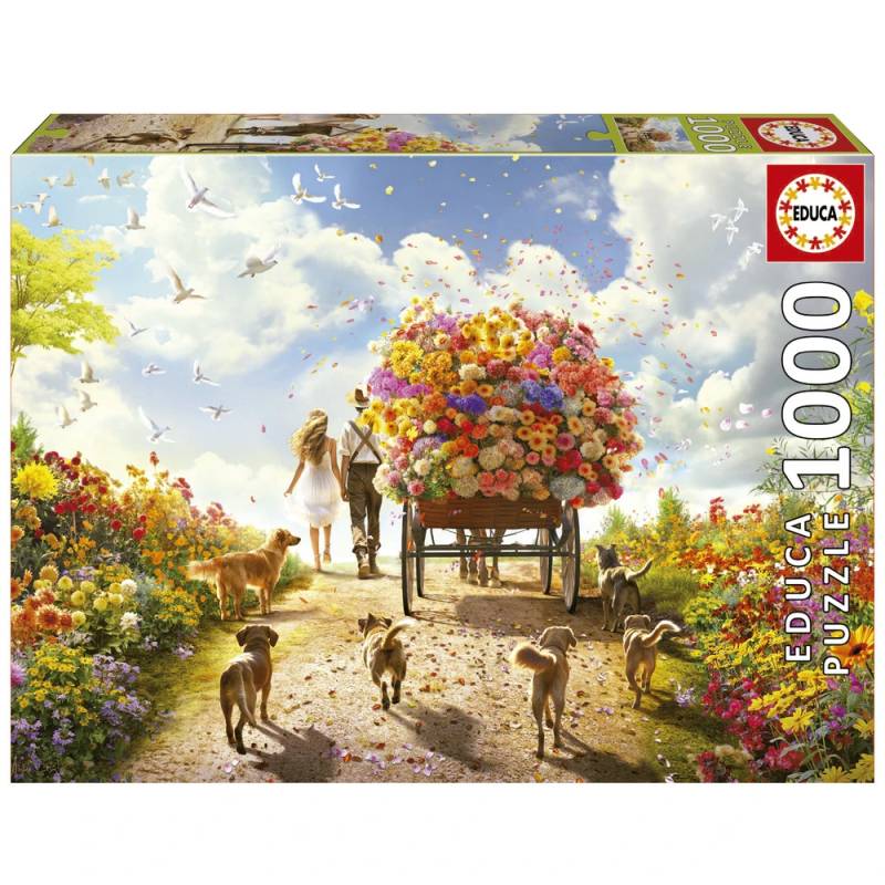 Puslespil Carrying Flowers 1000 Brikker - Educa