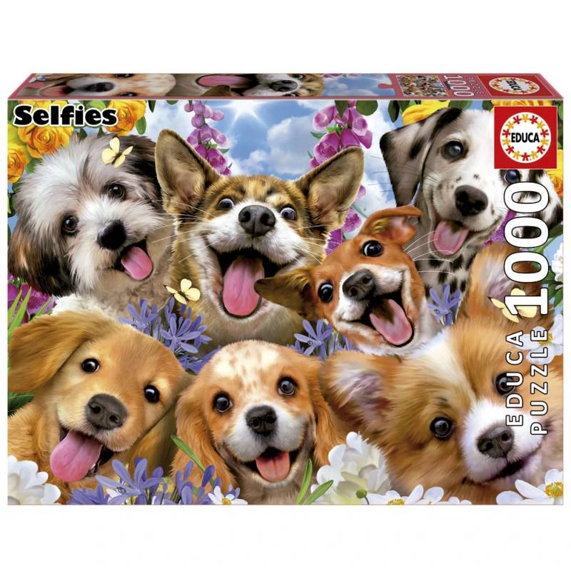 Puslespil Puppies Selfie Howard Robinson 1000 Brikker - Educa