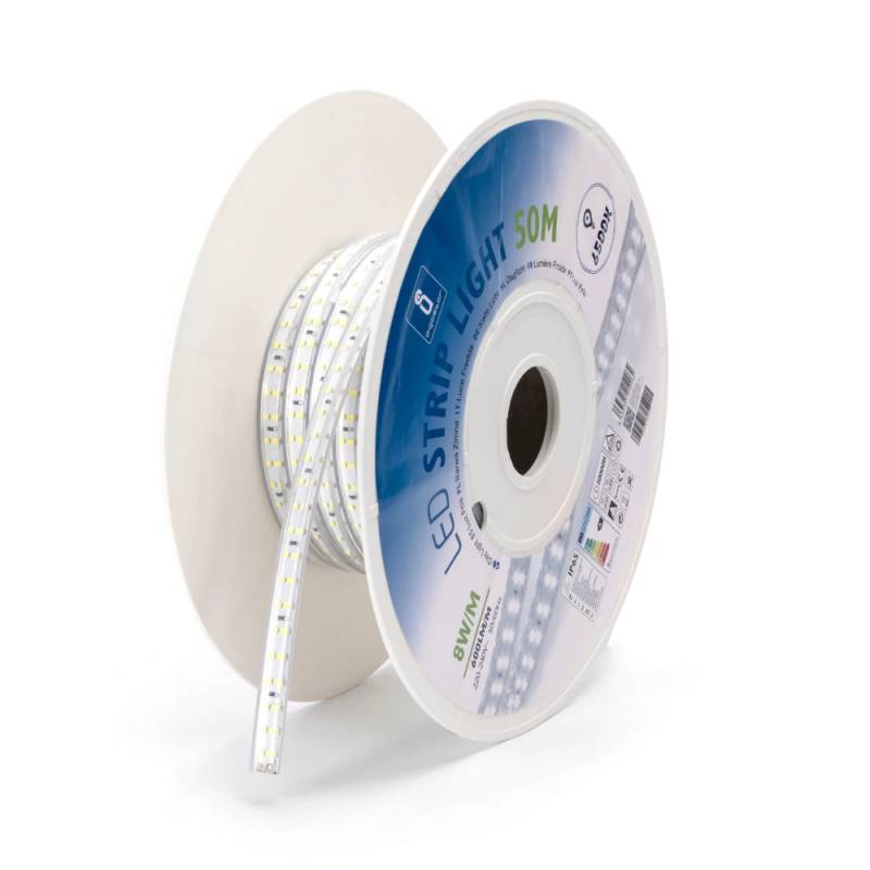 Integreret Kredsløb Led Strimmel, 2835 - 180leds, 10mm, Hvid, 50m - Aigostar