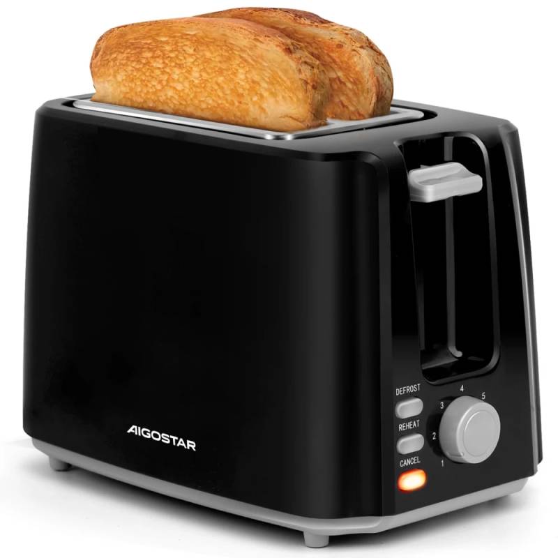Sort Brødrister 750w - Aigostar
