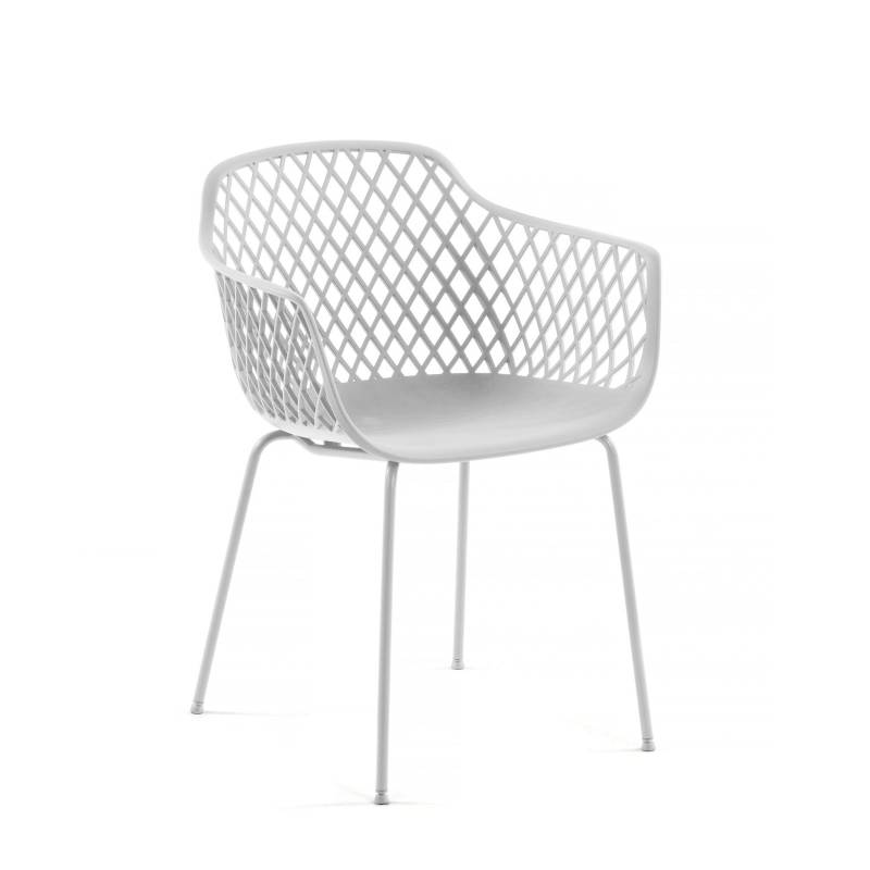 Udendørs Spisebordsstol/Havestol Kave Home Quinn Hvid H80ã—b55ã—l60 Cm
