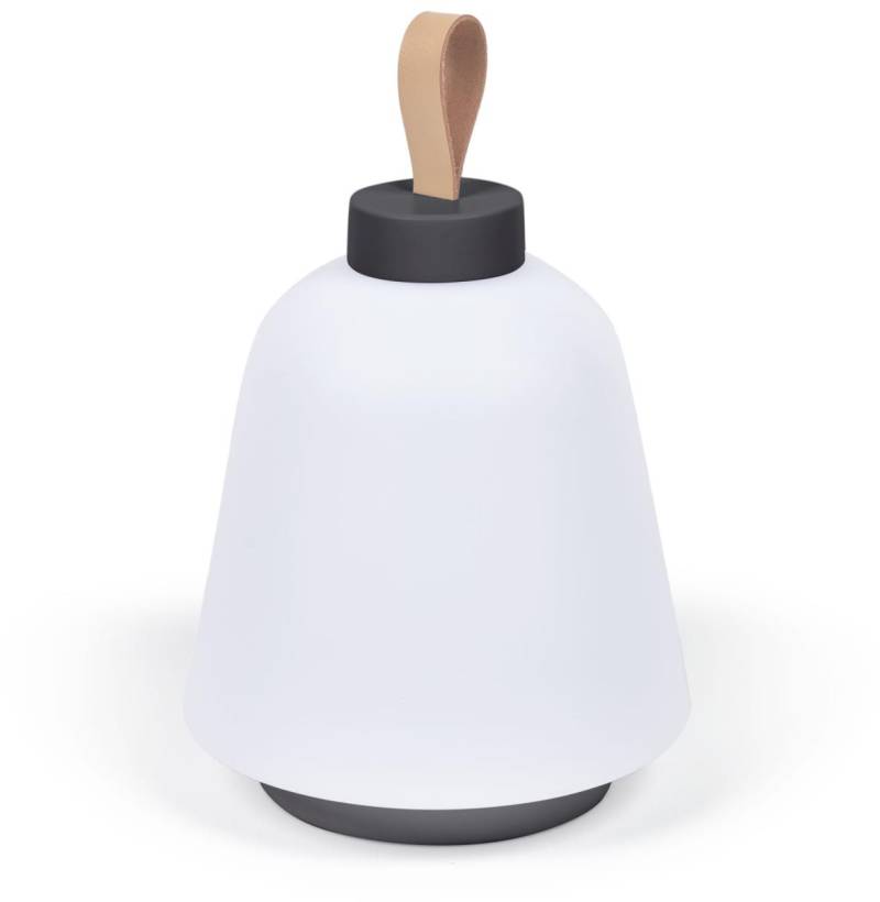 Bordlampe Kave Home Udiya Genopladelig Led-Lampe Med Faux Læderhåndtag Og Tre Lysintensiteter, Sort