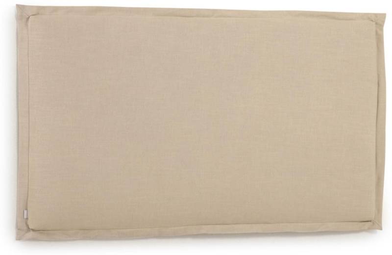 Polstret Sengegavl Kave Home Tanit Beige Stof 106ã—206 Cm
