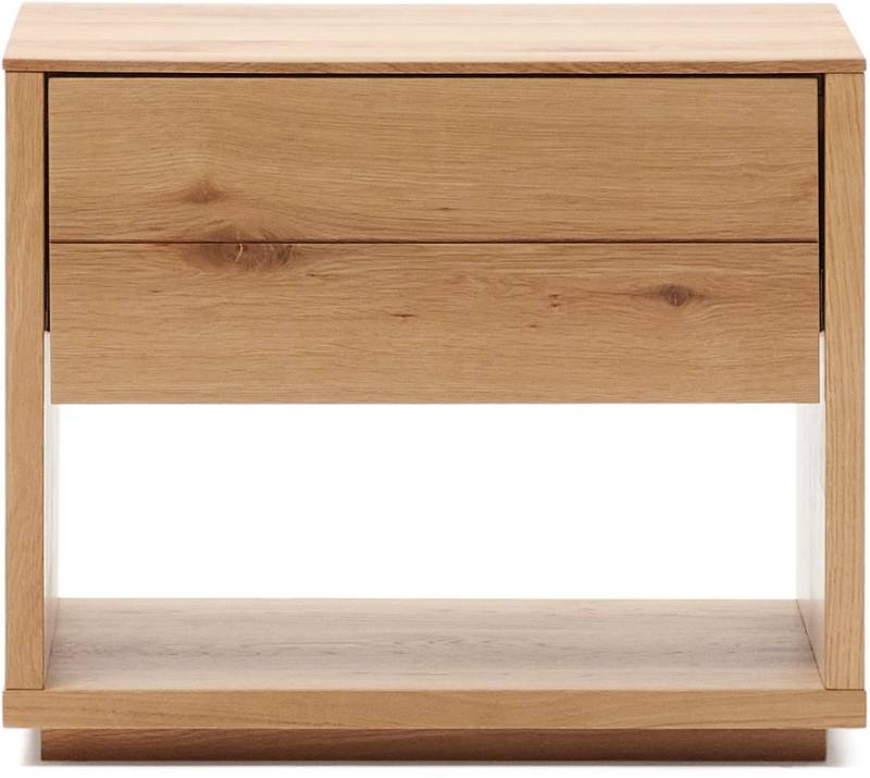 Sengebord Natbord Kave Home Alguema I Egefiner Med Skuffe B60xd40xh50 Cm Natur