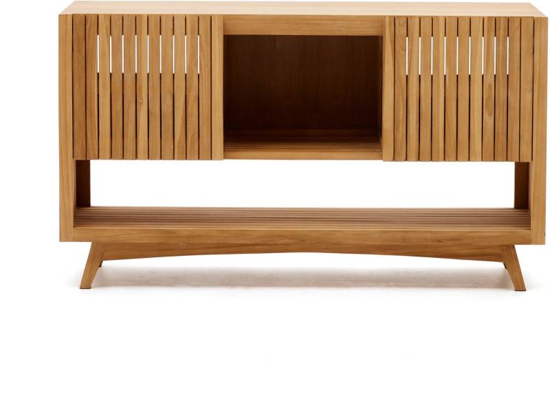 Badeværelsesskab Kave Home Sunday Massivt Teaktræ Natur H80 X B140 X D50 Cm