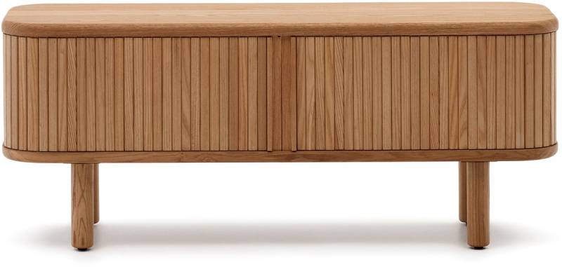Tv-Bord Kave Home Mailen I Naturask Med Skydedøre Og Opbevaring H50ã—120ã—40 Cm