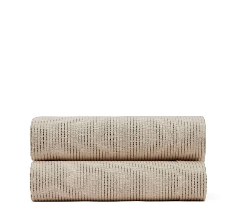 Sengetæppe Kave Home Bedar 260ã—180 Cm Beige Bomuld Med Jacquardstruktur