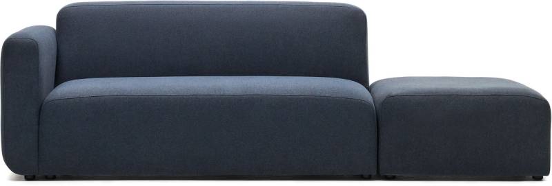 2-Personers Sofa Kave Home Neom Blå  -  Tekstureret Polyester, Fyrretræsben, Moderne Nordisk Design