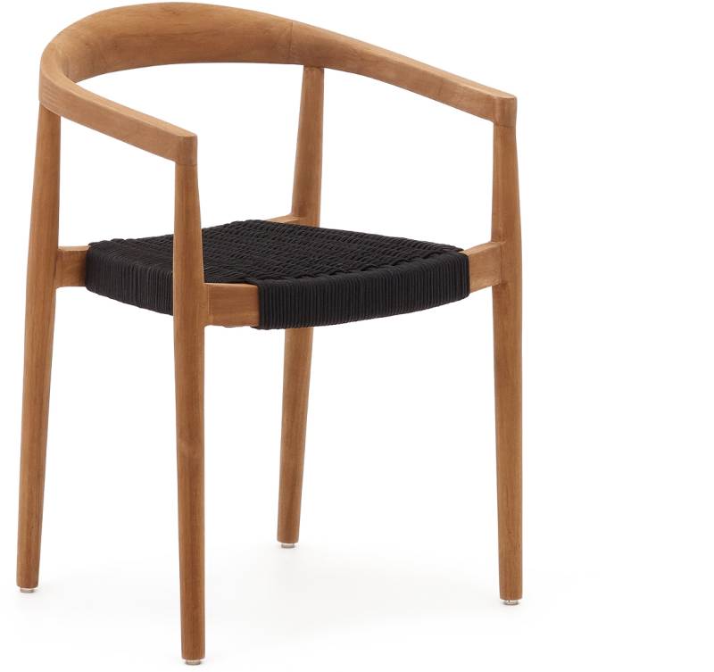 Udendørs Spisebords- Og Havestol Med Armlæn Kave Home Ydalia Teak/Uv-Reb Rustik Kolonial