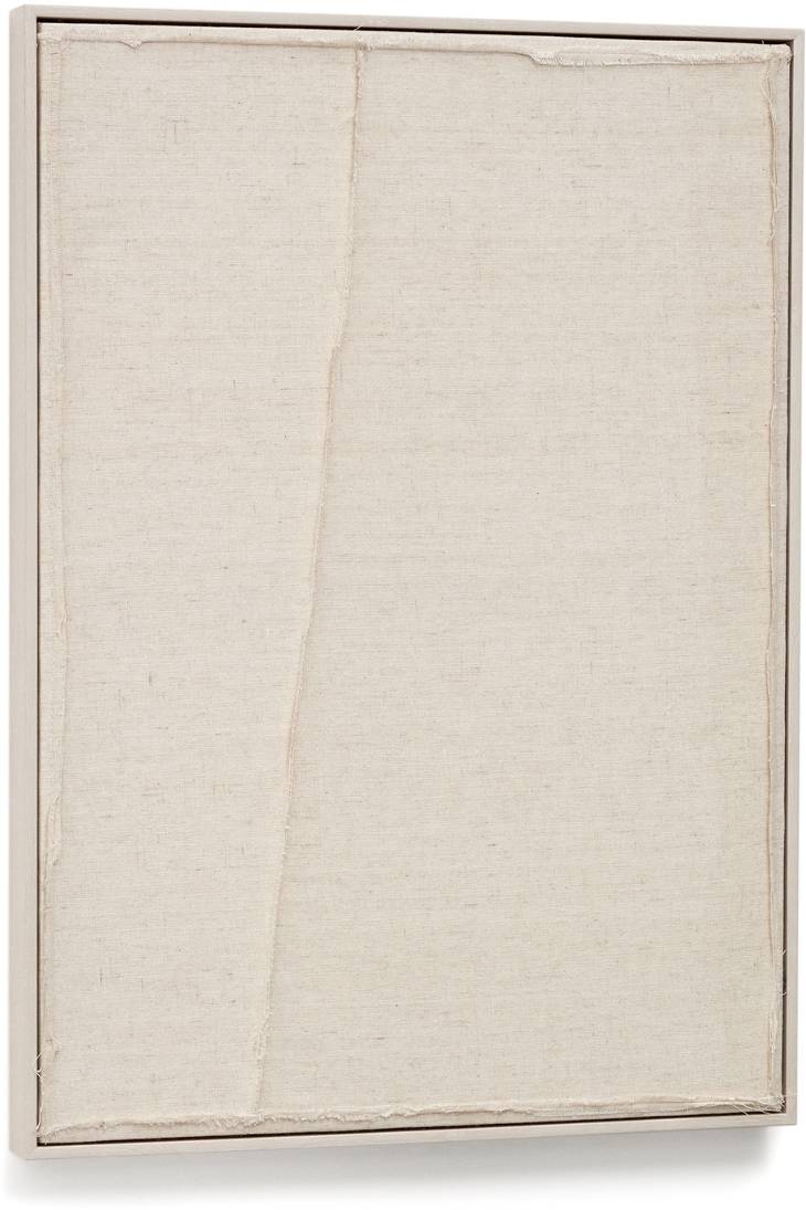Vægkunst I Ramme Kave Home Maha Up Beige Lærredskunst 52x72 Cm