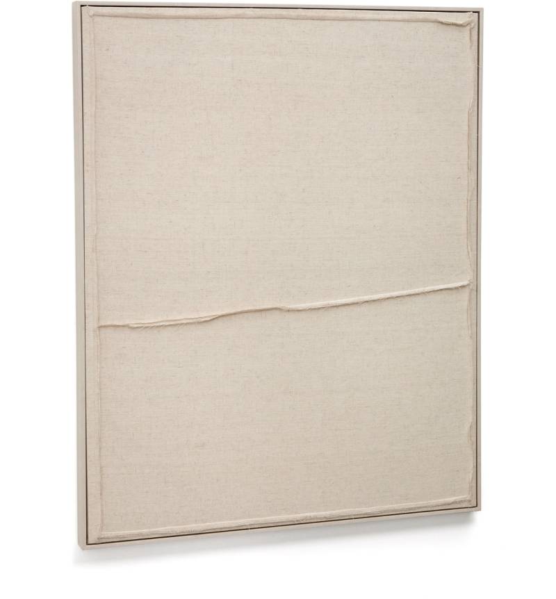 Vægkunst I Ramme Kave Home Maha Beige Rustik Kolonial 82x102 Cm