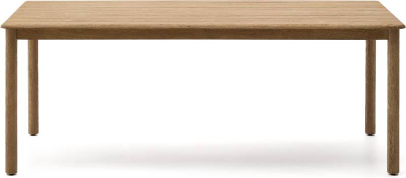 Udendørs Spise- Og Havebord Kave Home Sori Massivt Akacietræ 200x100 Cm Brun Rustik