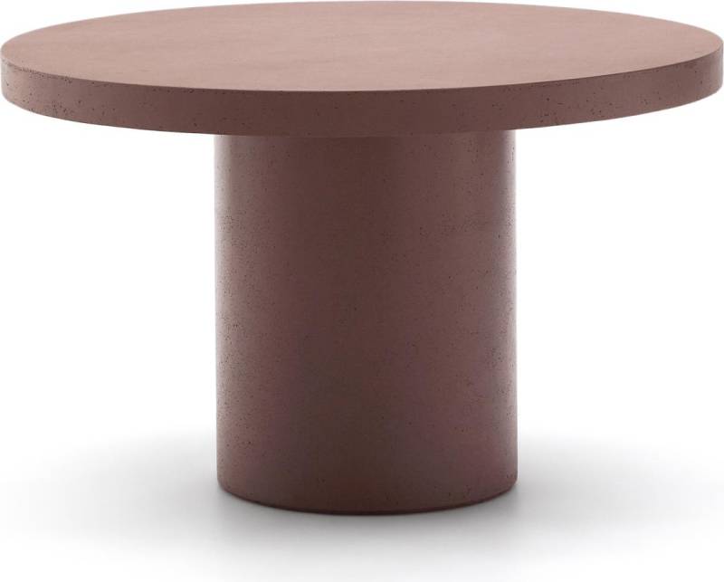 Udendørs Spisebord Kave Home Aiguablava ø120 Cm Bordeaux Cementfiber