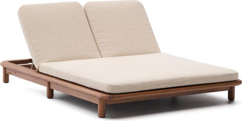 Udendørs Solseng Daybed Kave Home Turqueta 2-Personers Teak Brun