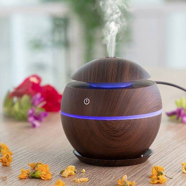 Mini Luftfugter Med Mulighed For Aroma Mørk Valnød - Dingadget