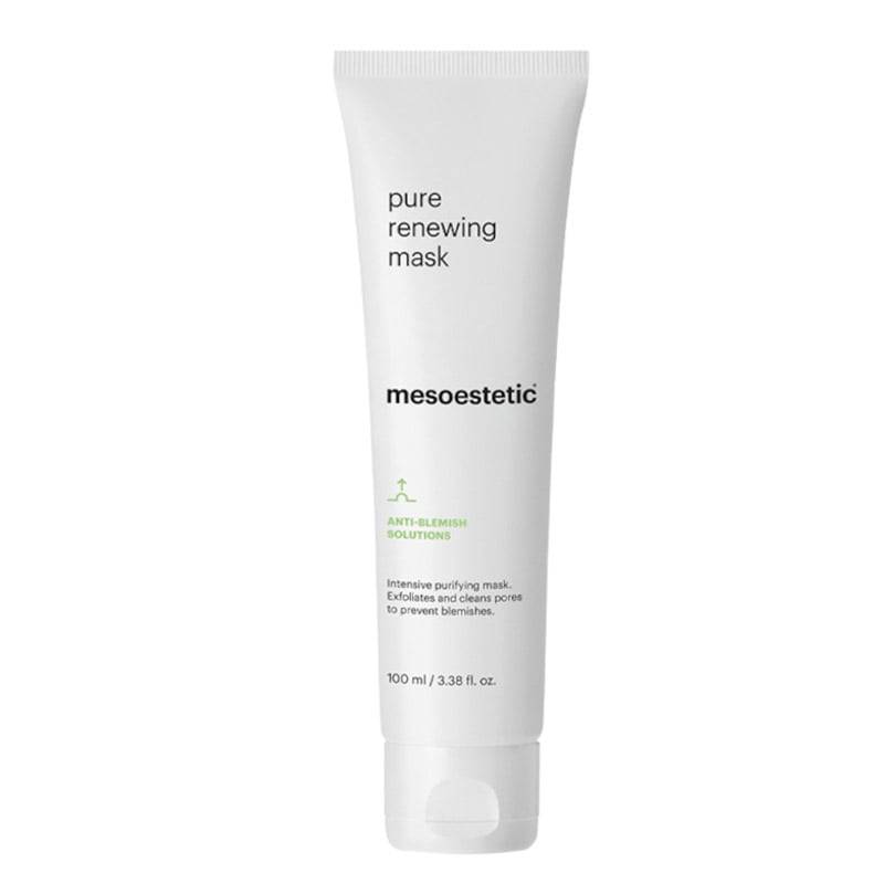 Mesoestetic Pure Renewing Mask - Rensende Ansigtsmaske / Ansigtsrens Med Mikrokorn Velegnet Til Uren Hud Og Akne - 100 Ml. - Effektiv Akne Behandling