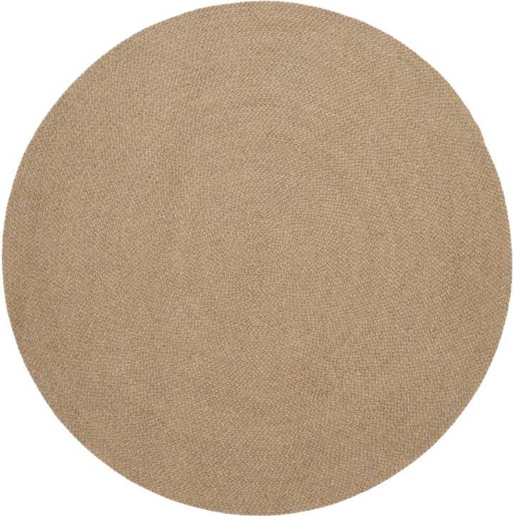 Udendørs Gulvtæppe Kave Home Despas ø150 Cm Beige 100% Polypropylen Rundt Terrassetæppe