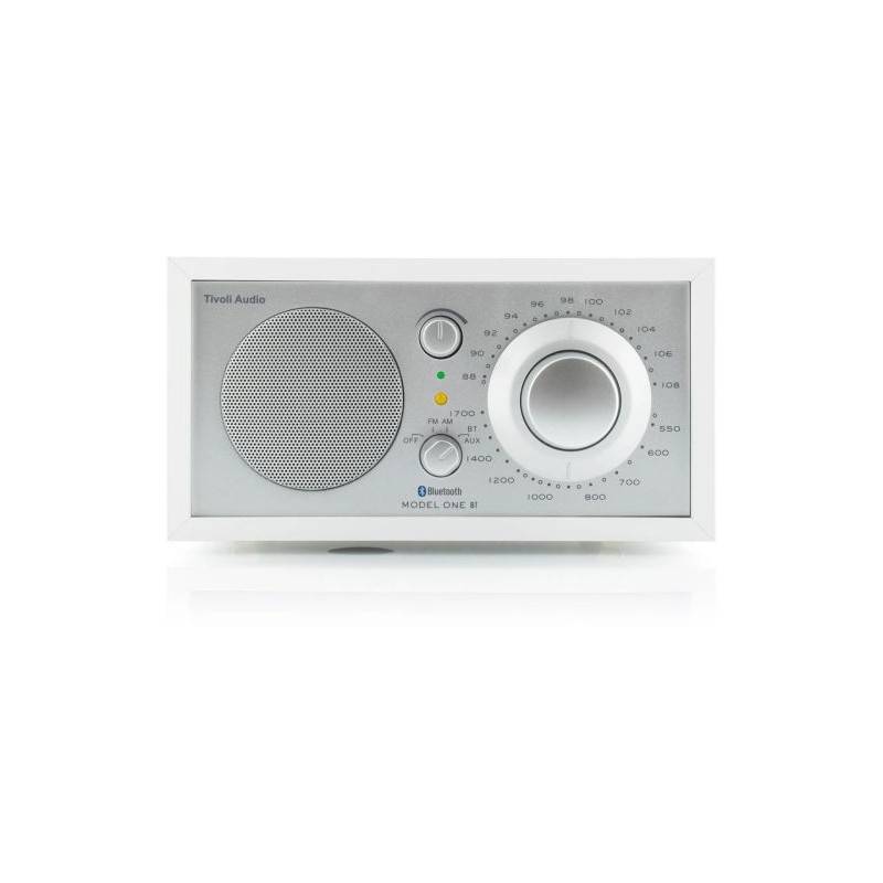 Tivoli Audio Model One Bt, White/Silver Fm/Am Radio Med Bluetooth