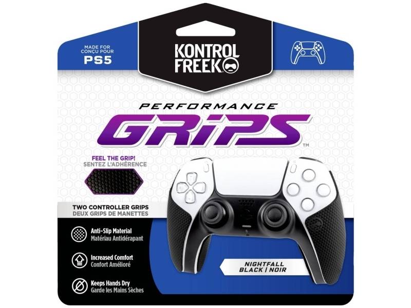 Kontrolfreek - Performance Grips (black) - Ps5 Controller Skin - Geekd.dk